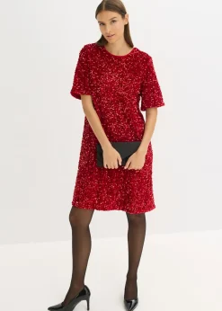 Vestido corto con lentejuelas