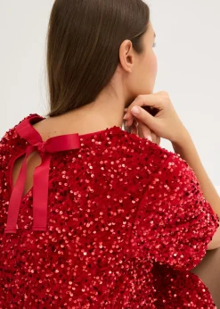 Vestido corto con lentejuelas