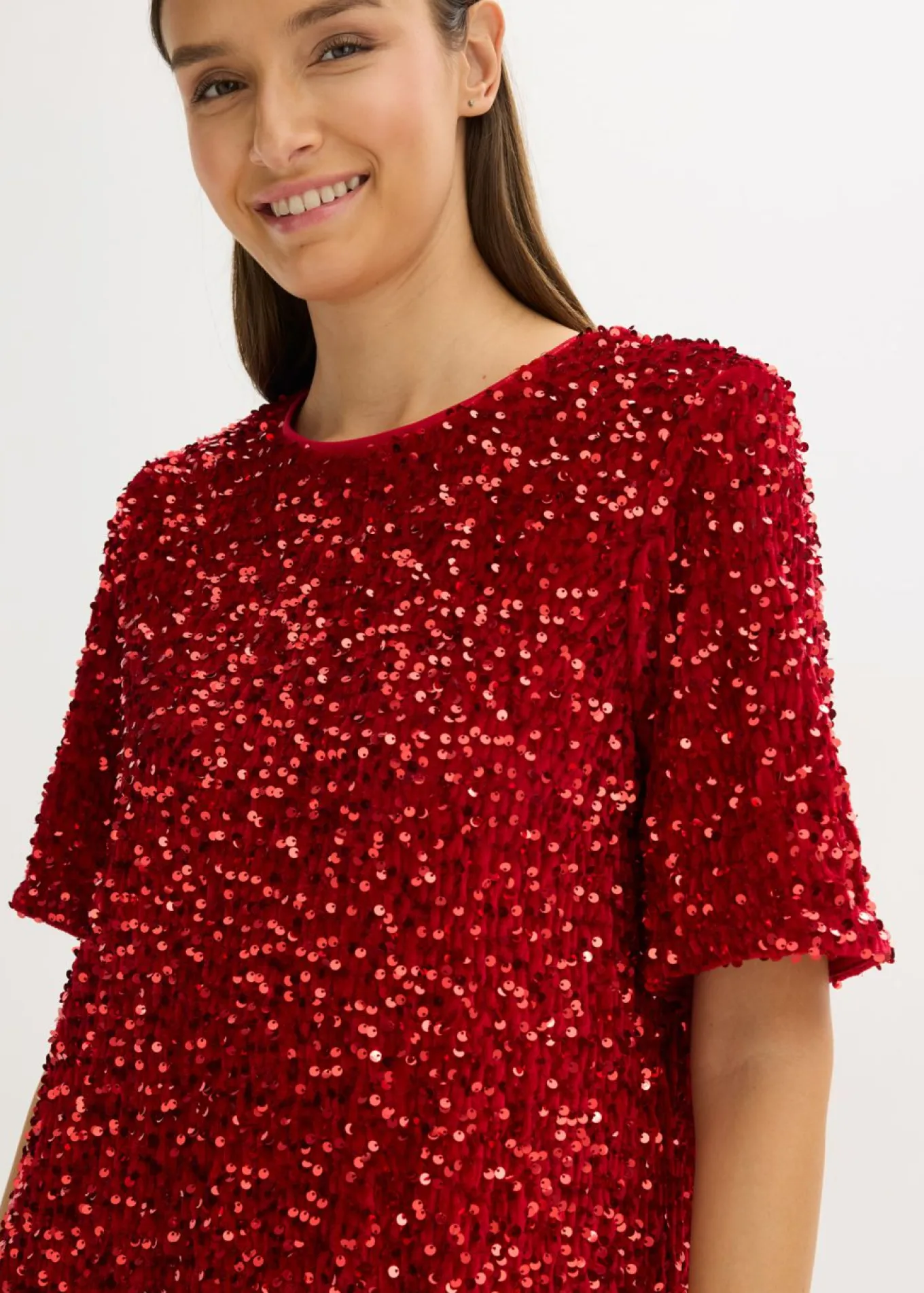 Vestido corto con lentejuelas