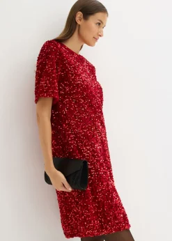 Vestido corto con lentejuelas