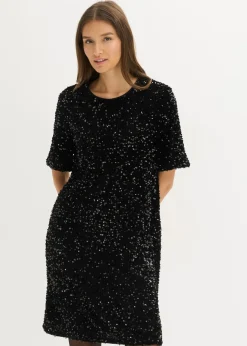 Vestido corto con lentejuelas