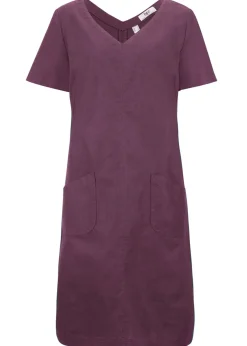 Vestido corto con lino