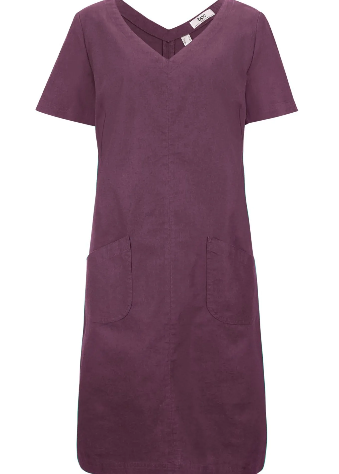 Vestido corto con lino