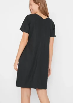 Vestido corto con lino