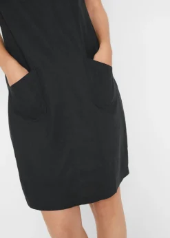 Vestido corto con lino