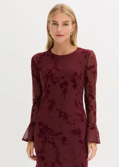 Vestido corto con malla