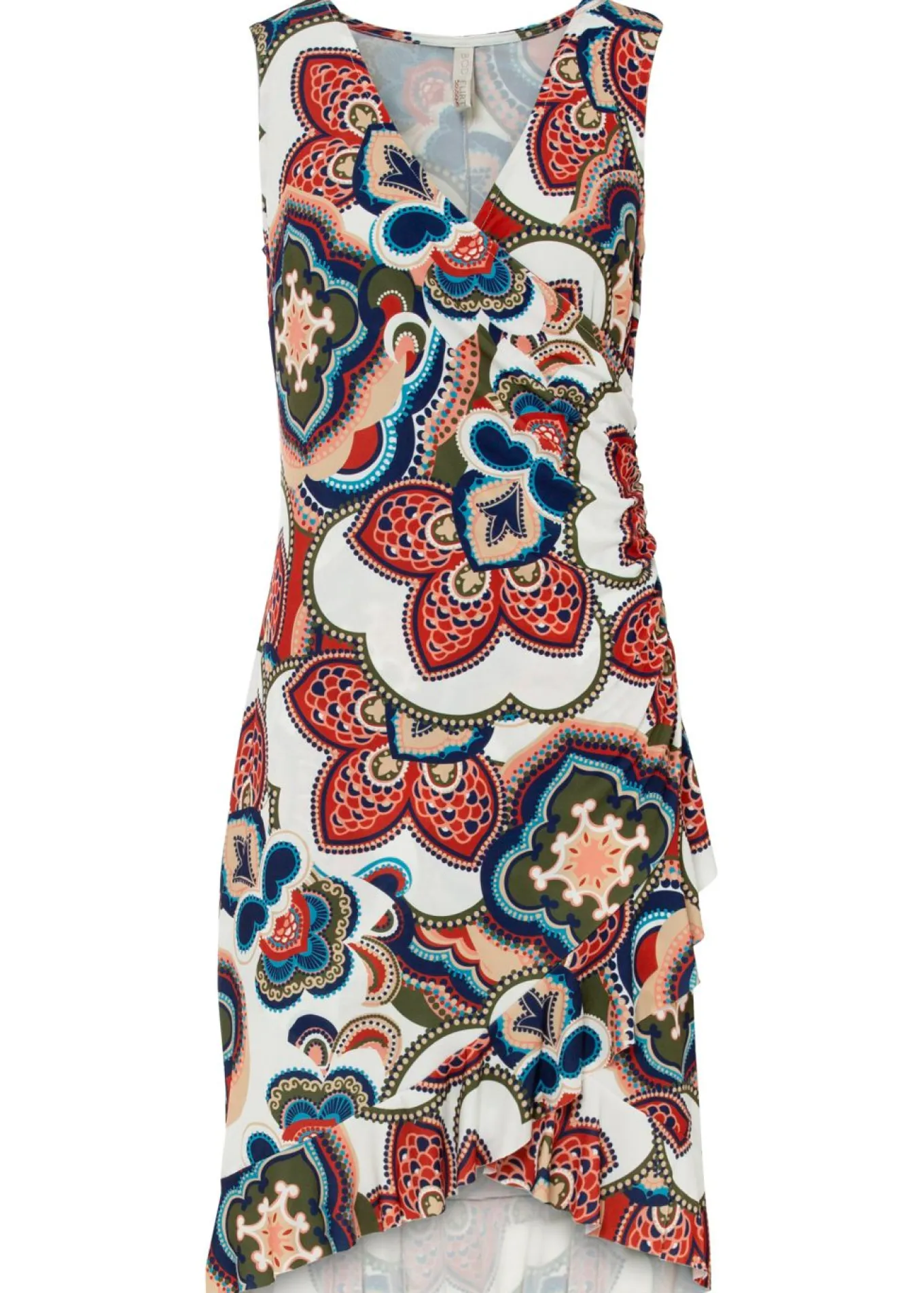 Vestido corto con volantes