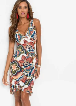 Vestido corto con volantes