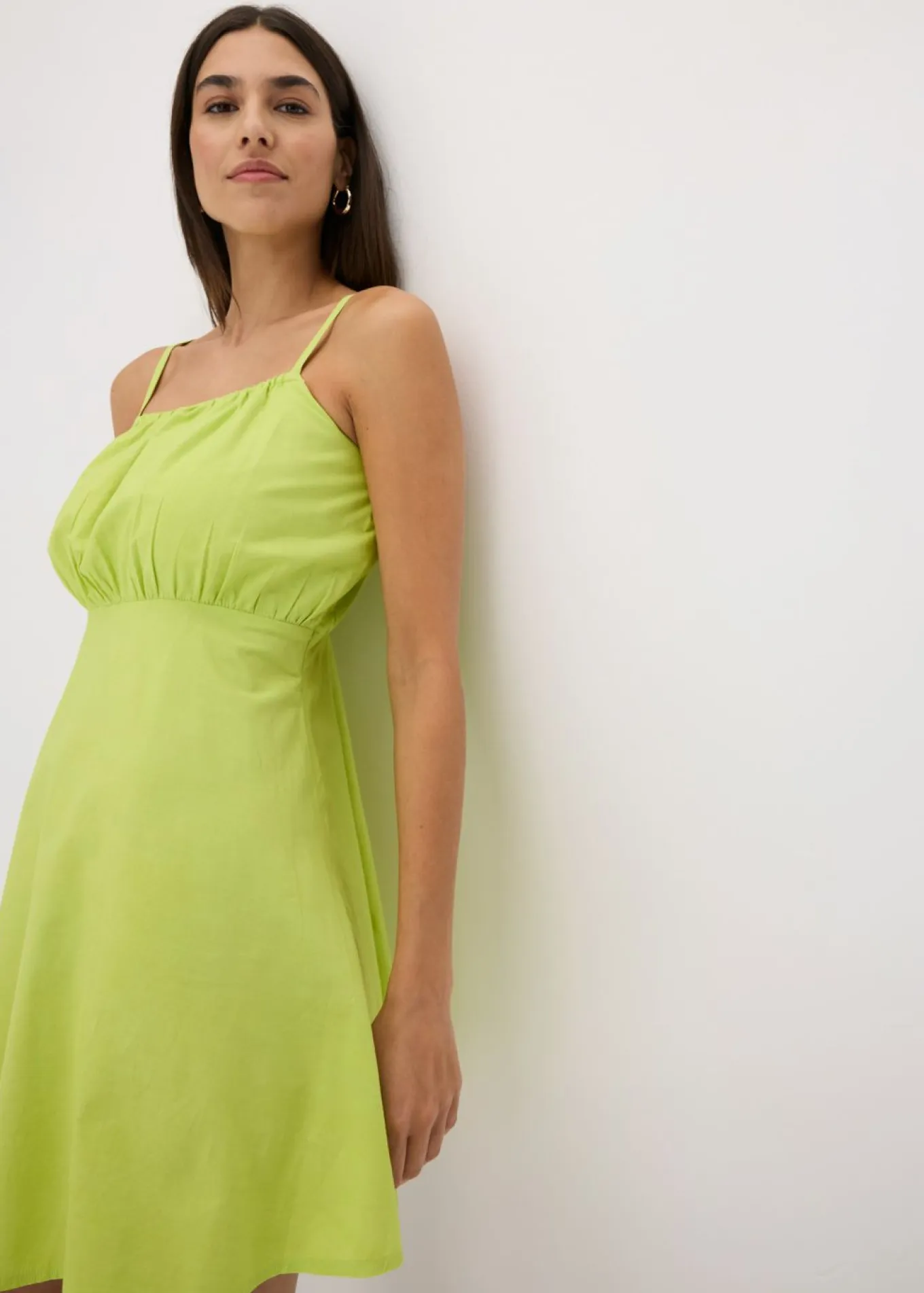 Vestido corto de algodón orgánico puro