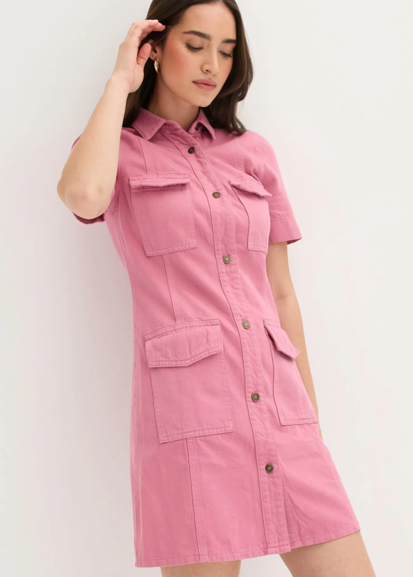 Vestido corto de algodón puro