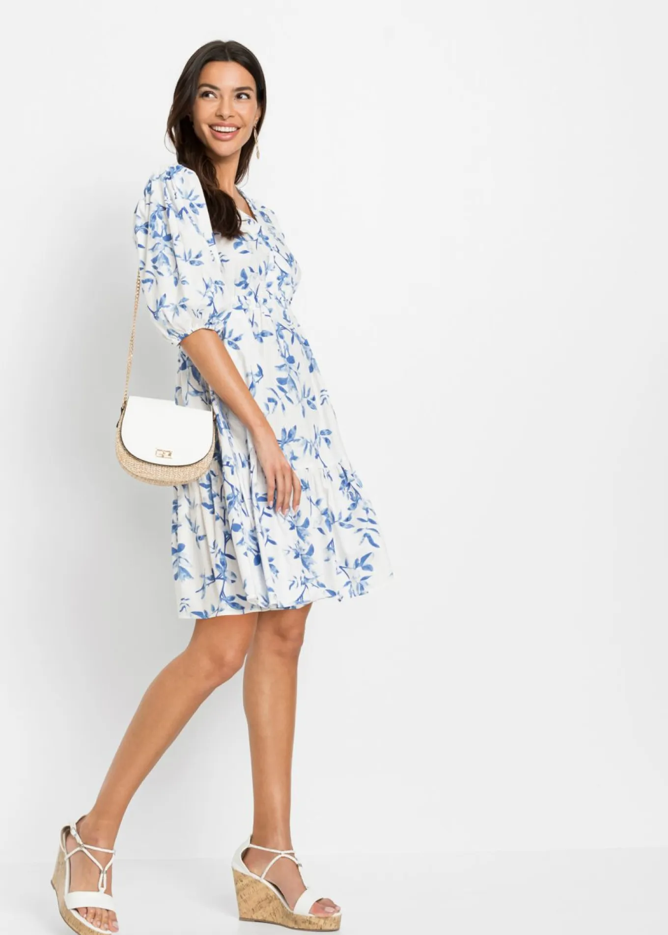 Vestido corto de algodón puro