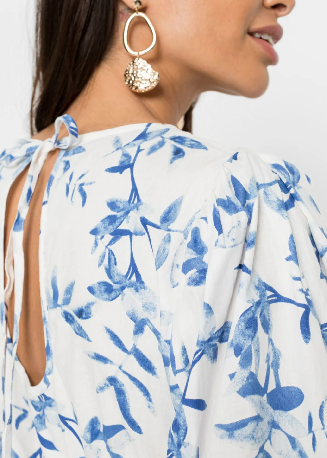 Vestido corto de algodón puro