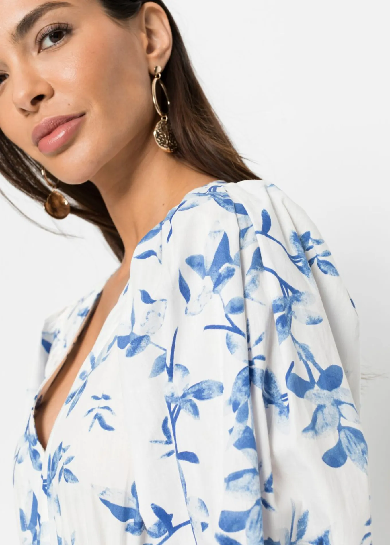 Vestido corto de algodón puro