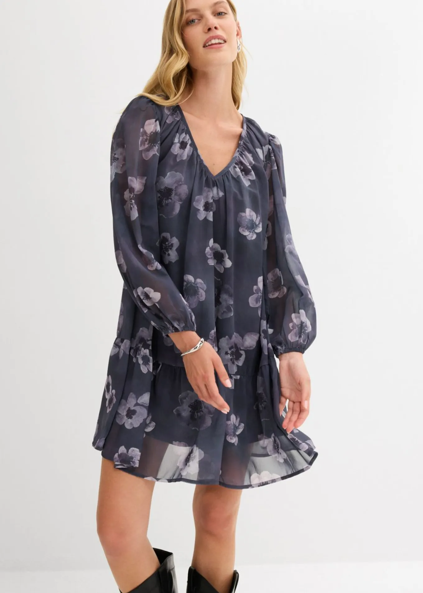 Vestido corto de gasa