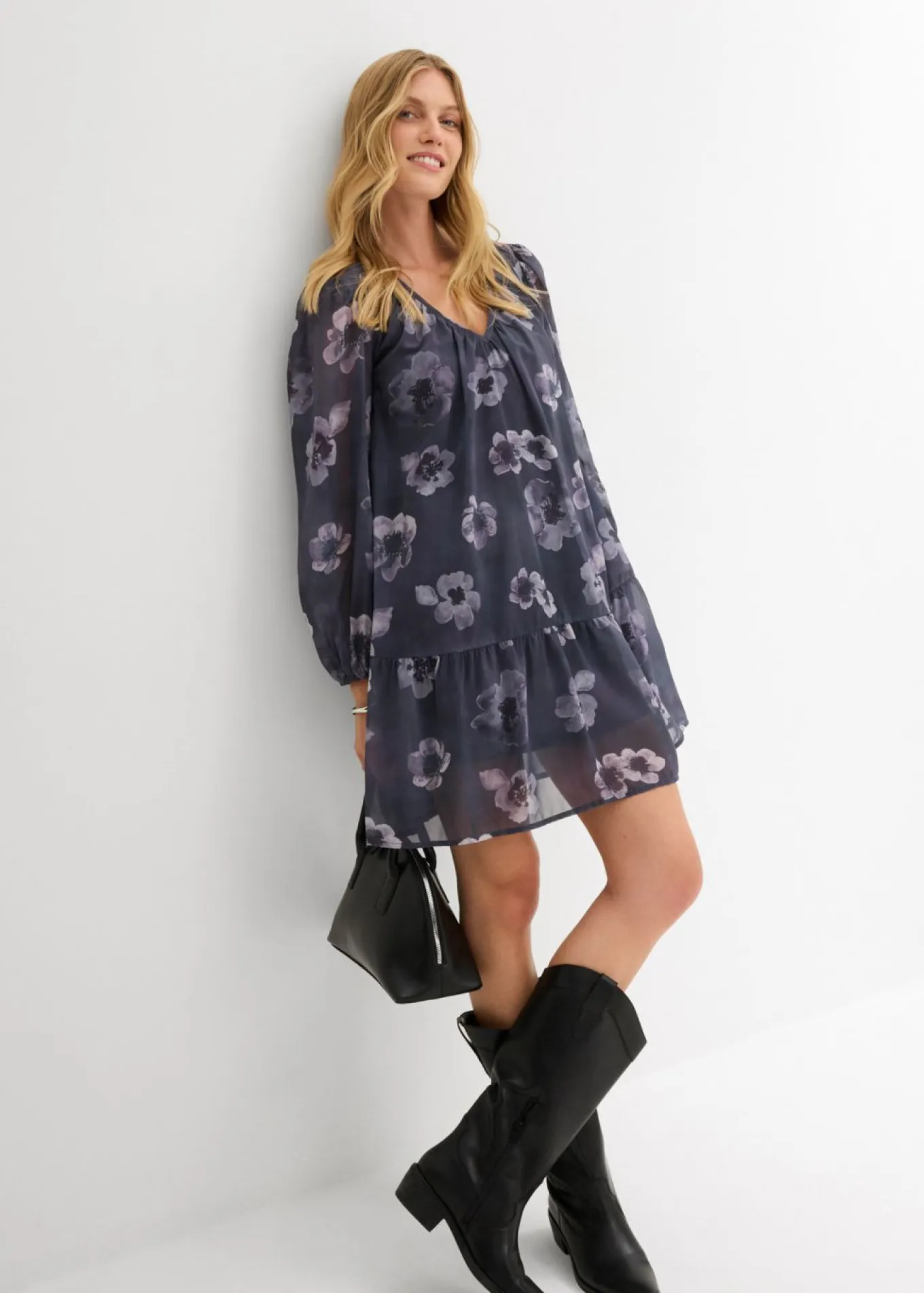 Vestido corto de gasa