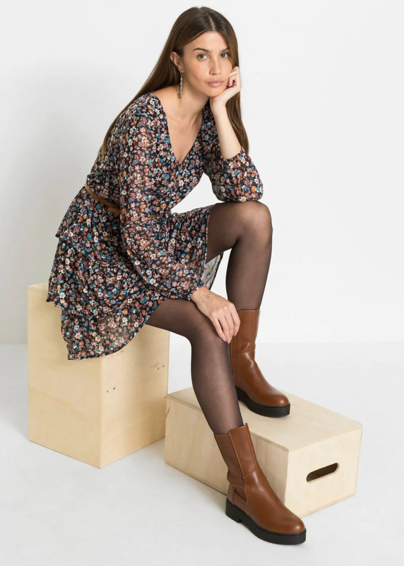 Vestido corto de malla