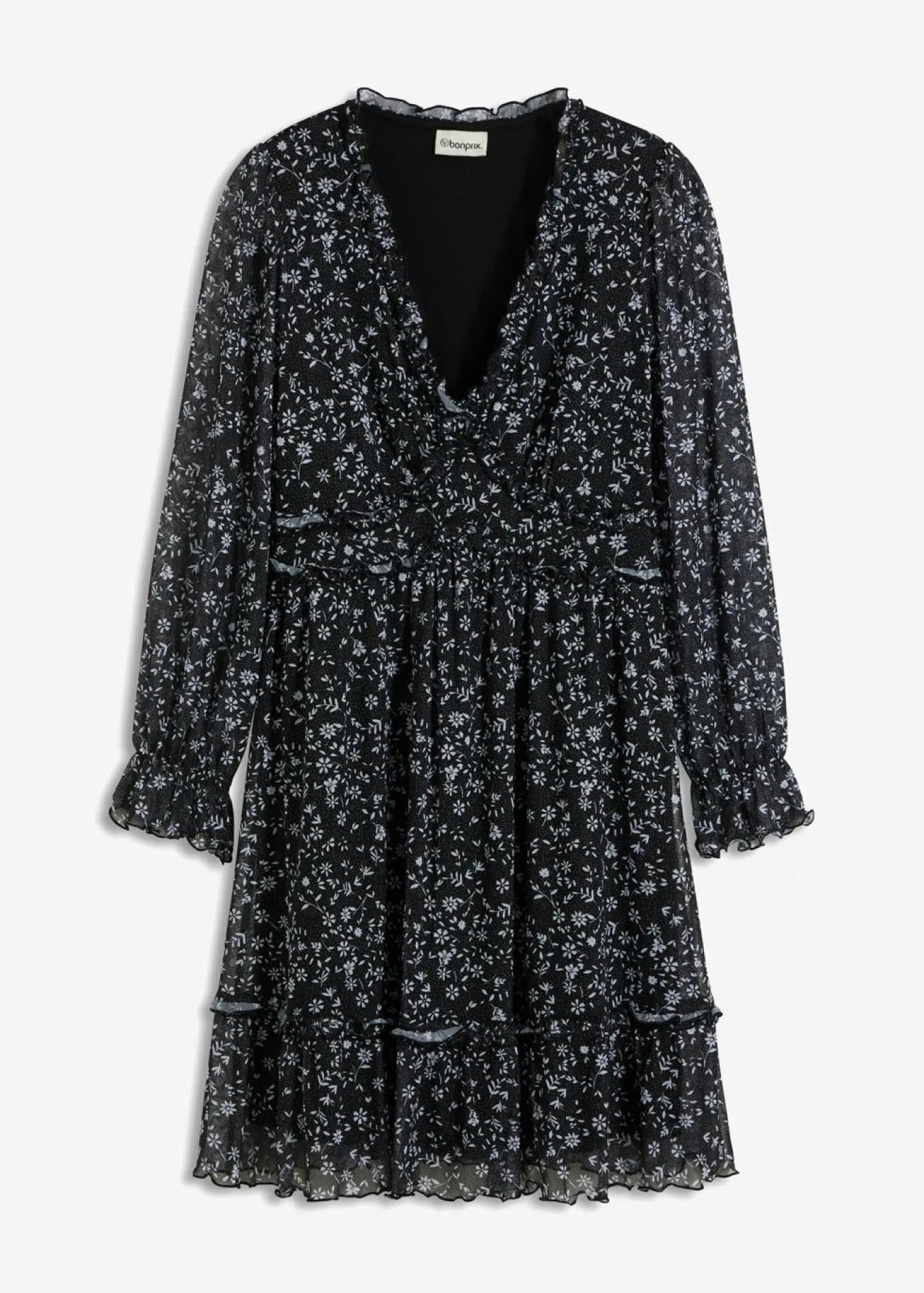 Vestido corto de malla fina