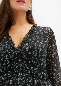 Vestido corto de malla fina