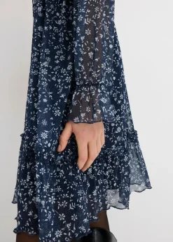 Vestido corto de malla fina