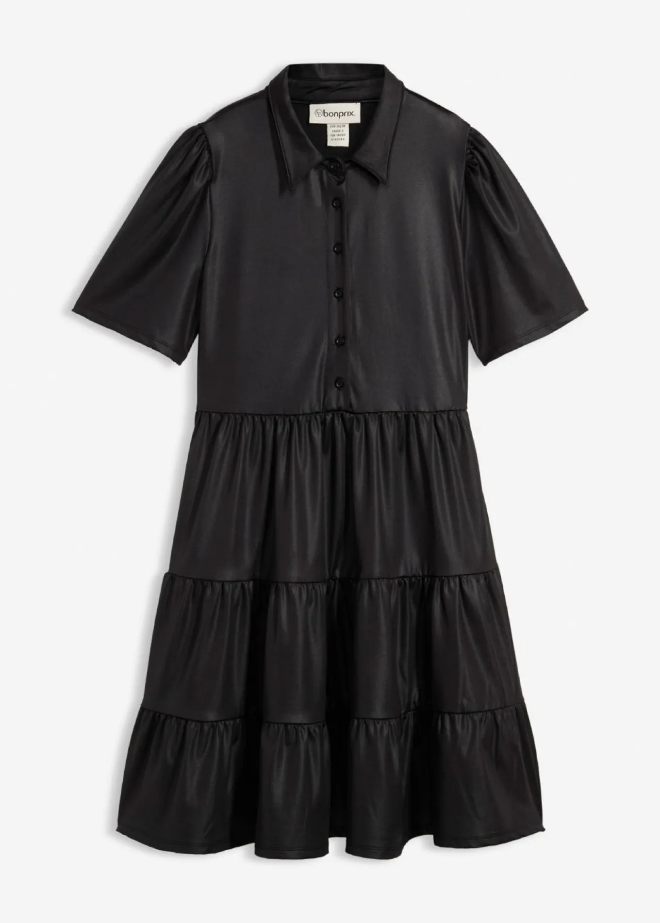 Vestido corto de material brillante