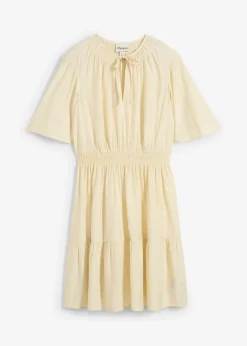Vestido corto de mezcla de viscosa fluida