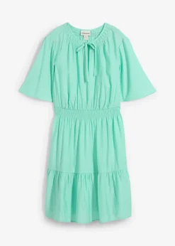 Vestido corto de mezcla de viscosa fluida