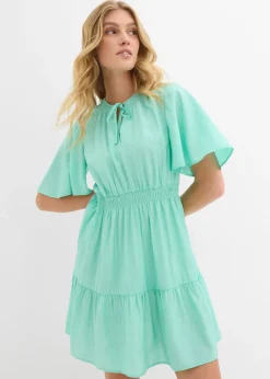 Vestido corto de mezcla de viscosa fluida