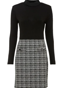 Vestido corto de mezcla de viscosa fluida