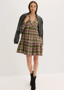 Vestido corto de mezcla de algodón