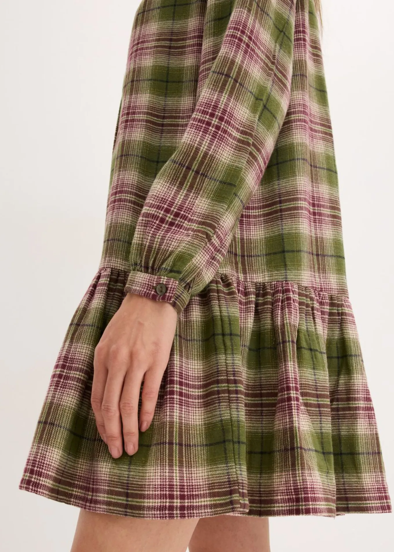 Vestido corto de mezcla de algodón