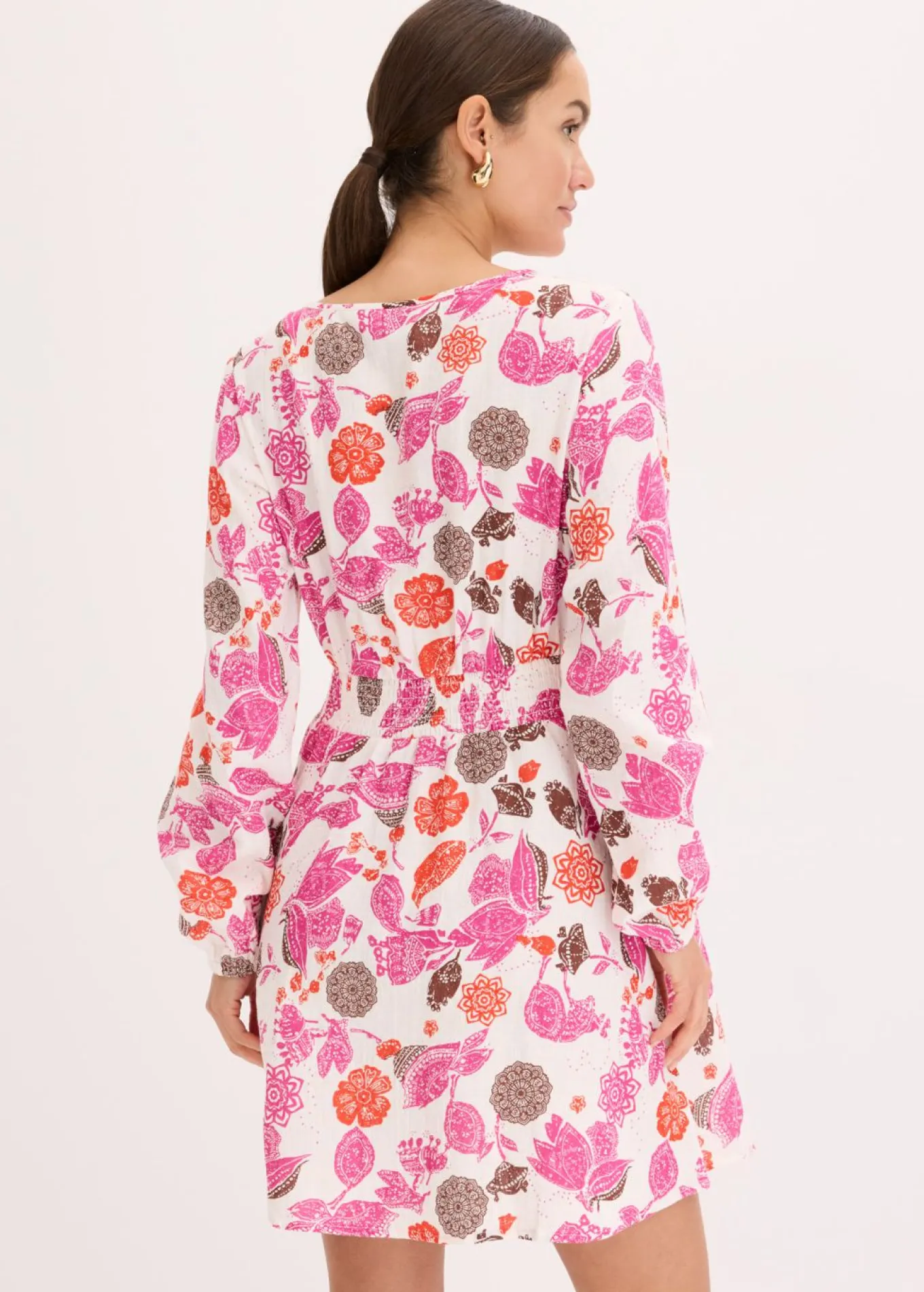Vestido corto de muselina