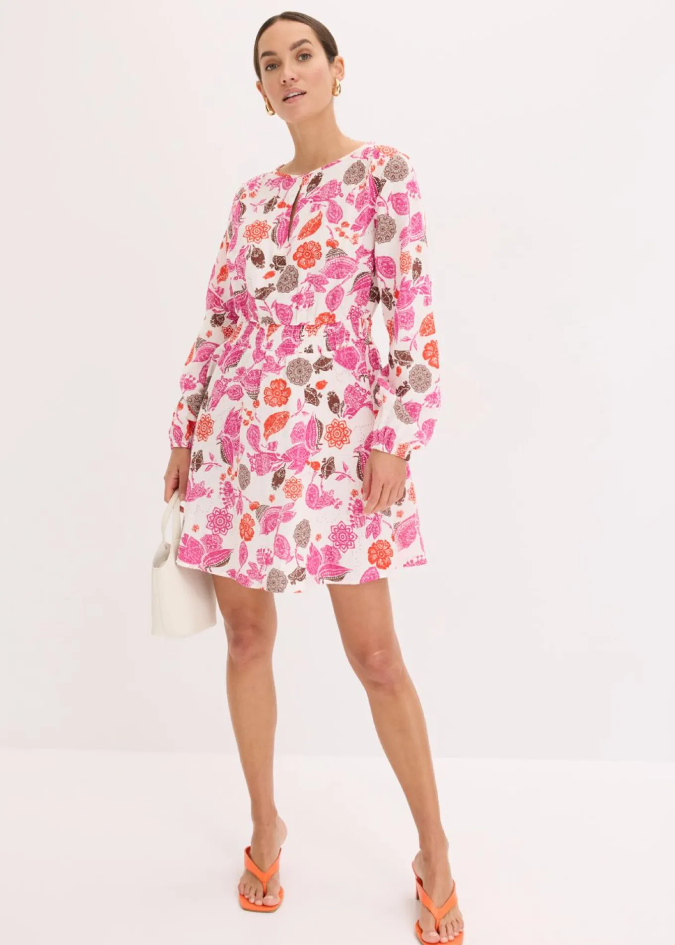 Vestido corto de muselina