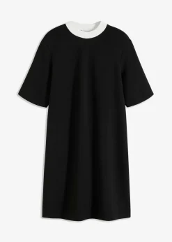 Vestido corto de neopreno con cuello alto