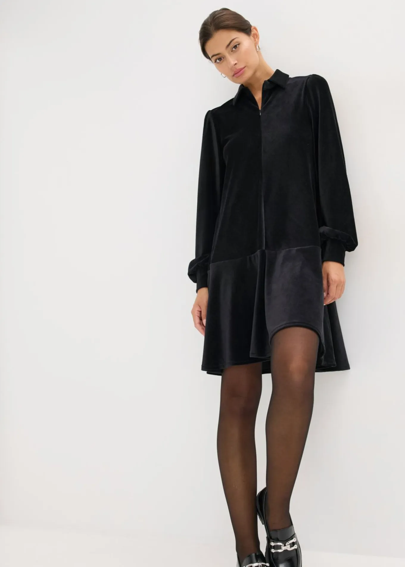 Vestido corto de pana