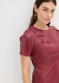 Vestido corto de piel sintética