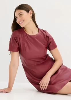 Vestido corto de piel sintética