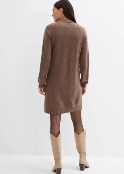 Vestido corto de punto con botones
