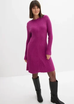 Vestido corto de punto de suave mezcla de viscosa