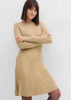 Vestido corto de punto de suave mezcla de viscosa
