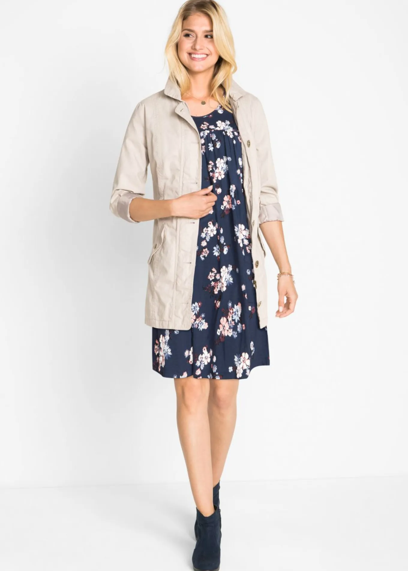 Vestido corto de punto de suave mezcla de viscosa