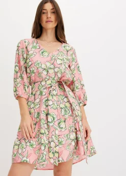 Vestido corto de suave mezcla de viscosa