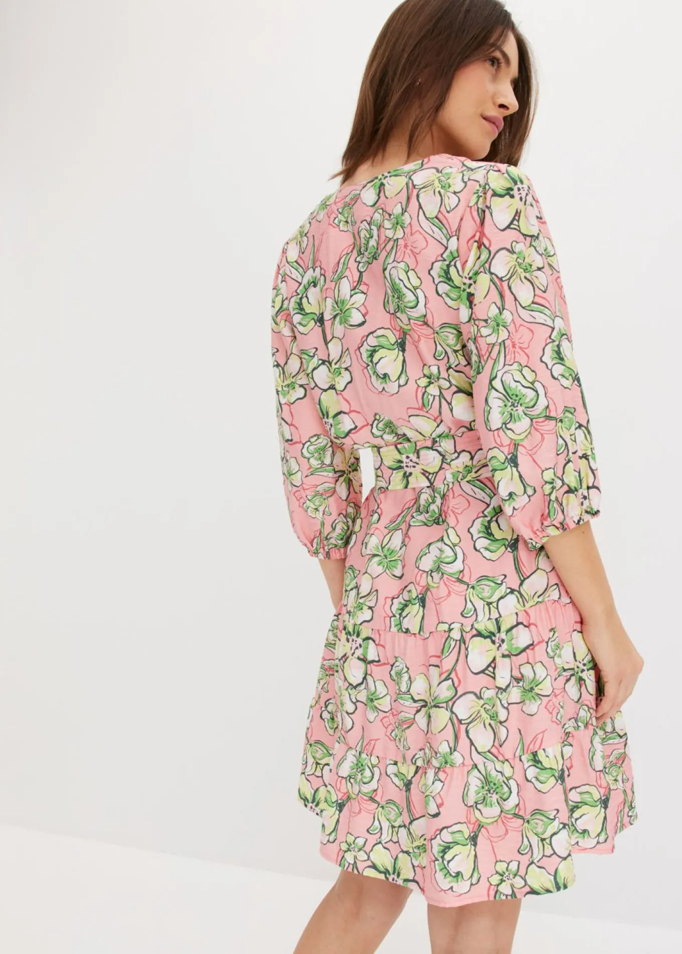 Vestido corto de suave mezcla de viscosa