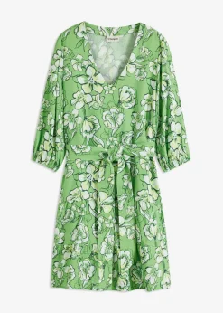 Vestido corto de suave mezcla de viscosa