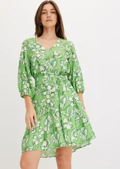 Vestido corto de suave mezcla de viscosa