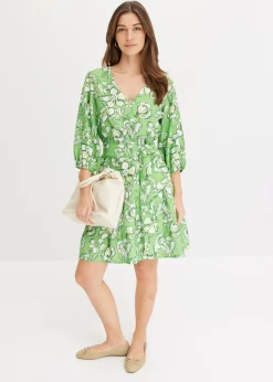 Vestido corto de suave mezcla de viscosa