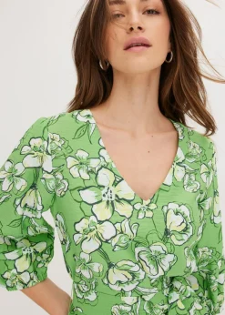Vestido corto de suave mezcla de viscosa