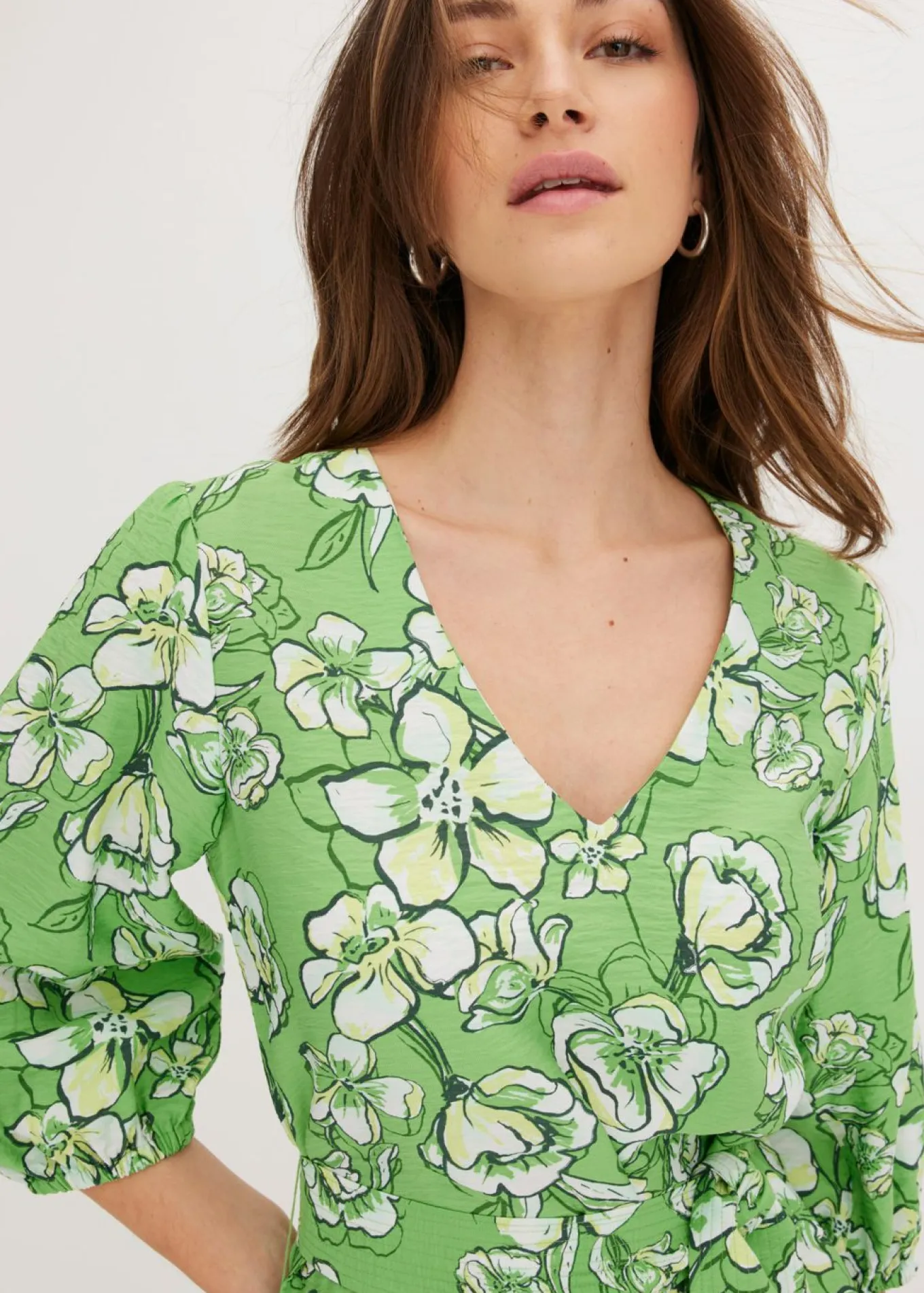 Vestido corto de suave mezcla de viscosa