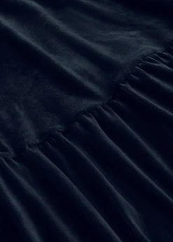 Vestido corto de terciopelo elástico