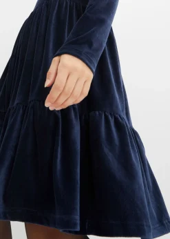 Vestido corto de terciopelo elástico