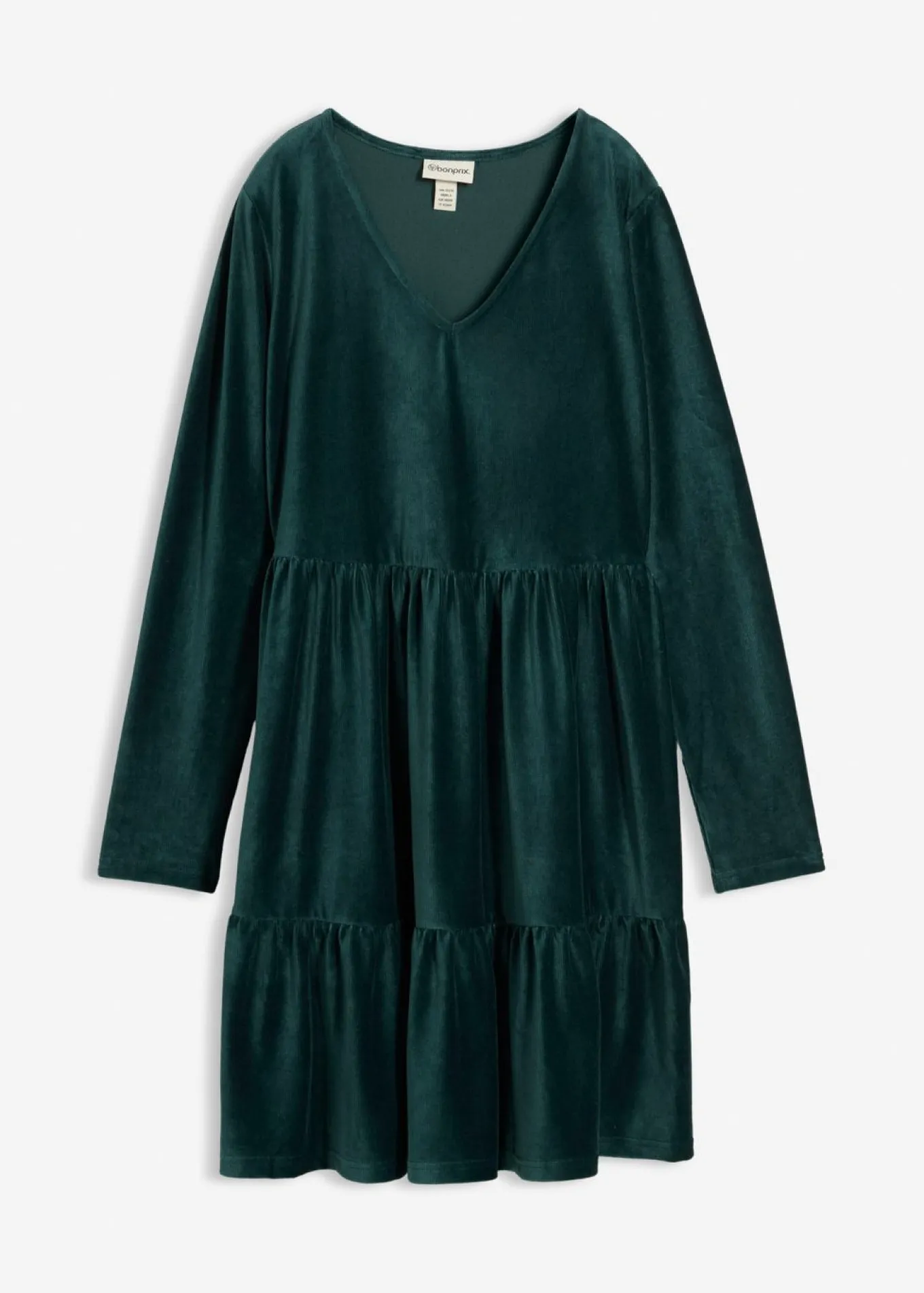 Vestido corto de terciopelo elástico